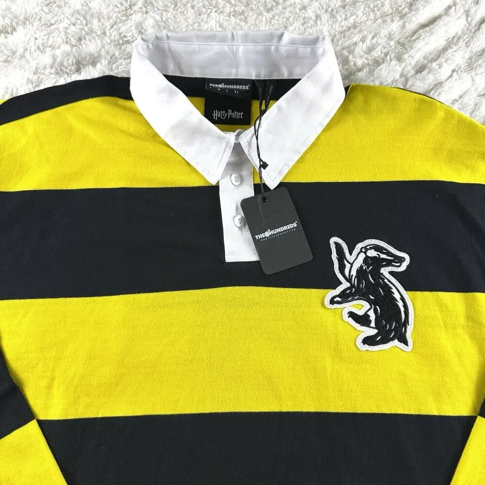NWT The Hundreds x Harry Potter‎ House Hogwarts Rugby Hufflepuff Polo Size 2X